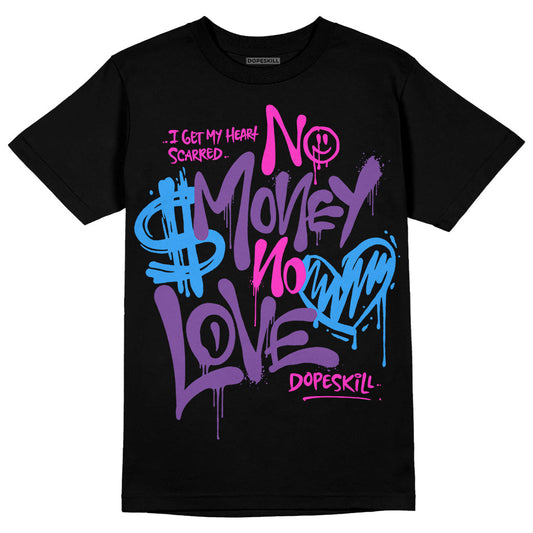 PURPLE Collection DopeSkill T-Shirt No Money No Love Typo Graphic