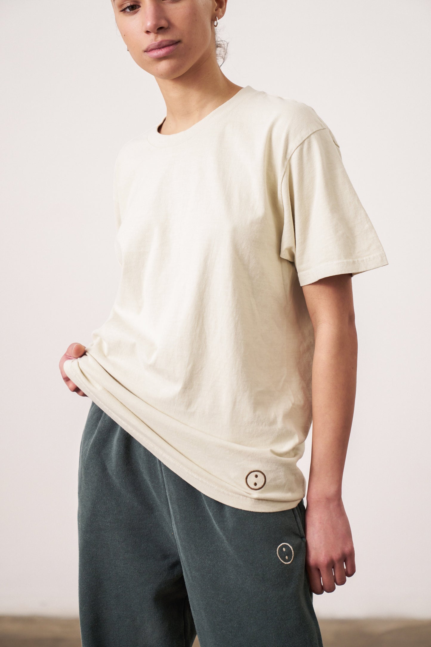 Essentials Vintage Washed Tee - Ivory