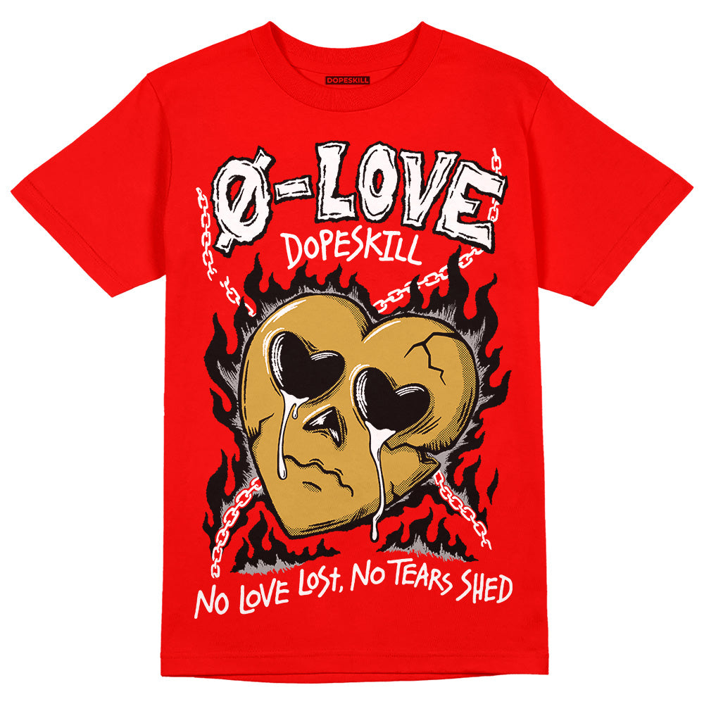 Red Collection DopeSkill Red T-shirt Crying Heart Graphic