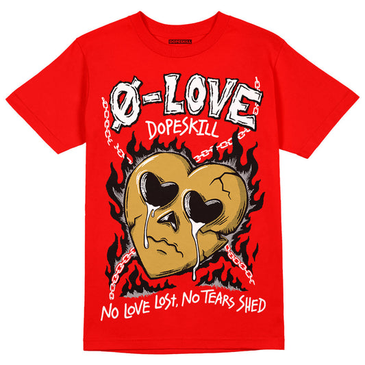 Red Collection DopeSkill Red T-shirt Crying Heart Graphic