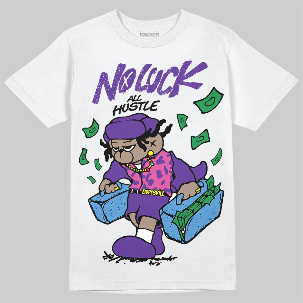PURPLE Collection DopeSkill T-Shirt No Luck, All Hustle Graphic