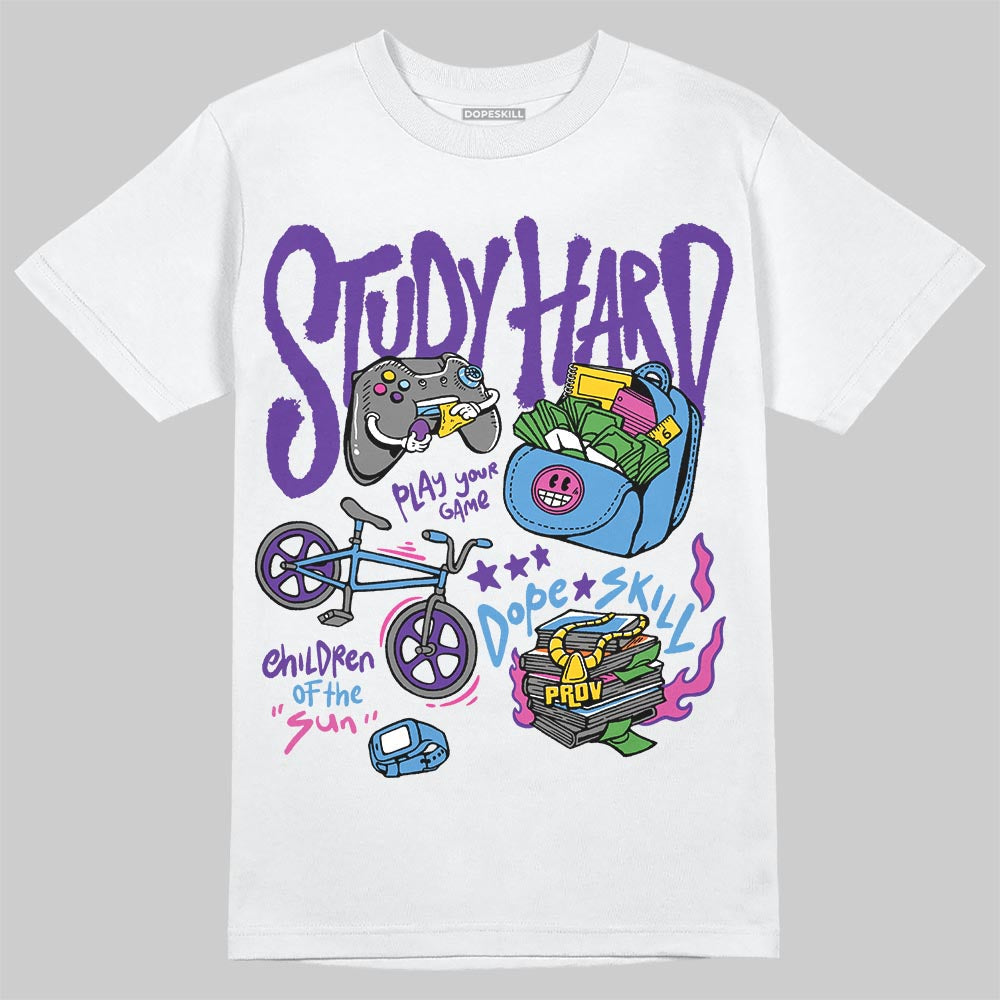 PURPLE Collection DopeSkill T-Shirt Study Hard Graphic