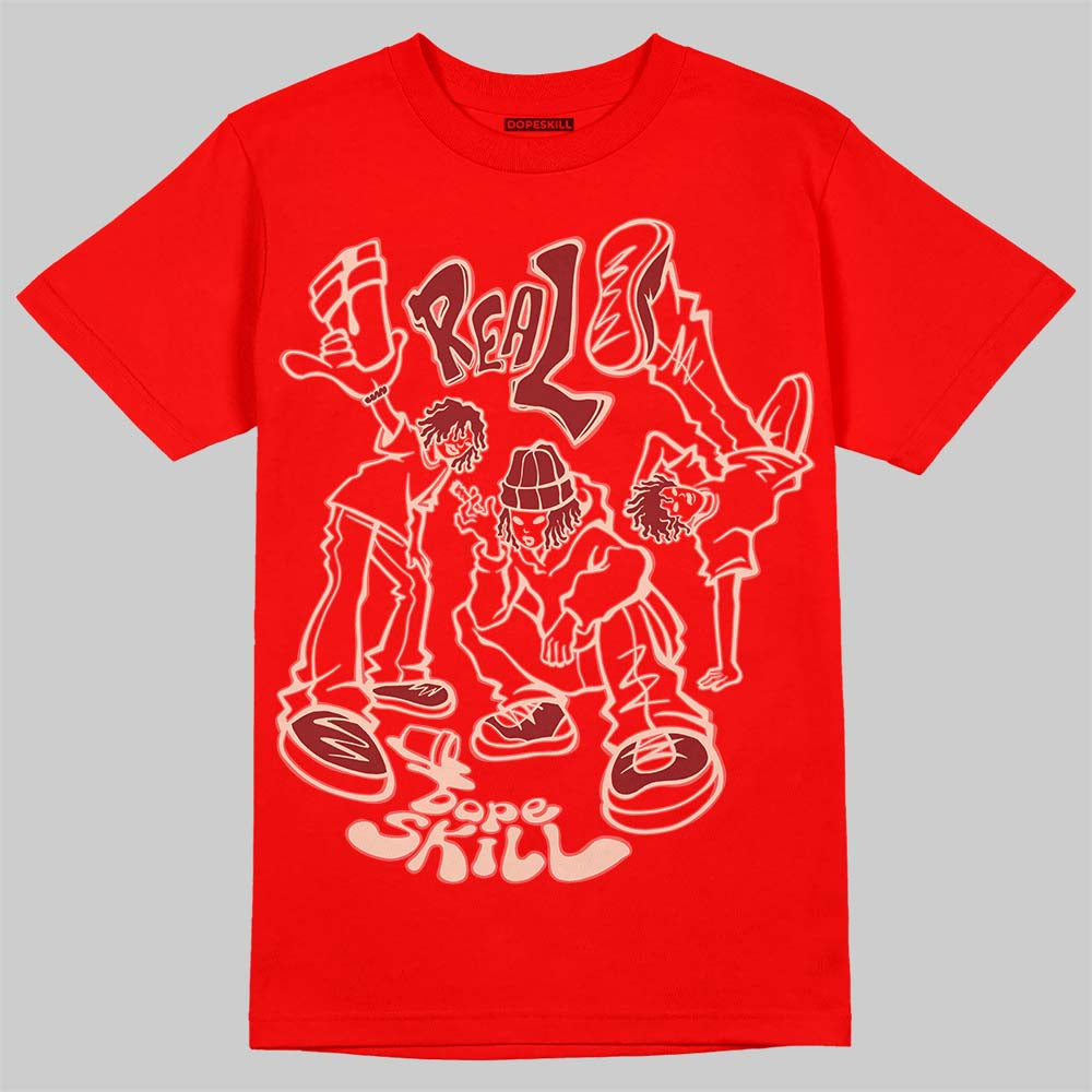 Red Collection DopeSkill Red T-shirt Real Y2K Players Graphic