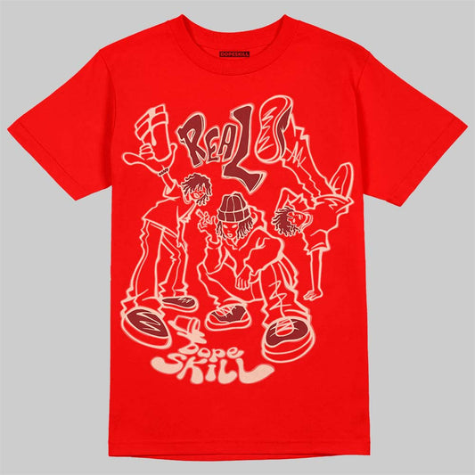 Red Collection DopeSkill Red T-shirt Real Y2K Players Graphic