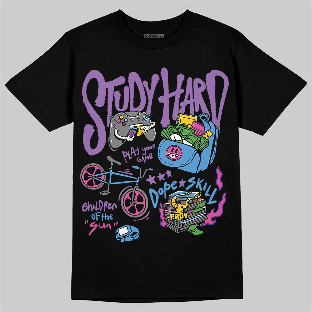 PURPLE Collection DopeSkill T-Shirt Study Hard Graphic