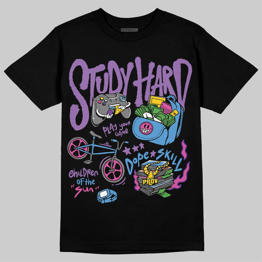 PURPLE Collection DopeSkill T-Shirt Study Hard Graphic