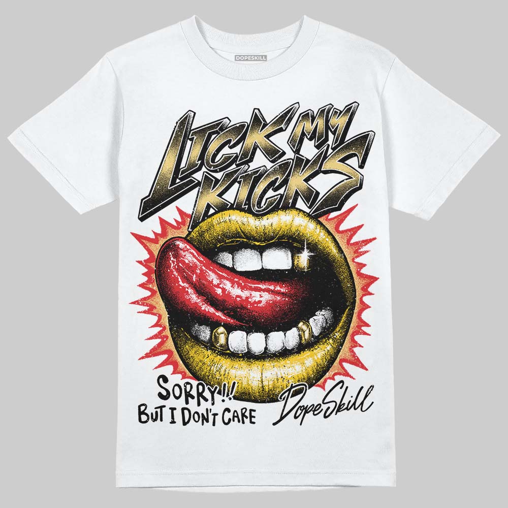 Quai 54 x Tour Yellow Black 1s DopeSkill T-Shirt Lick My Kicks Graphic