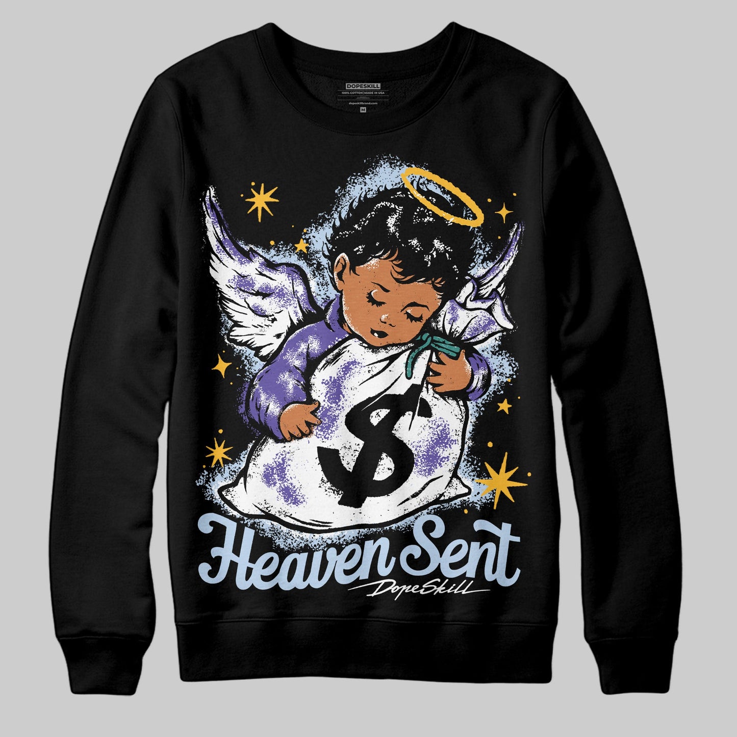 Grape 5s DopeSkill Sweatshirt Heaven Sent Graphic