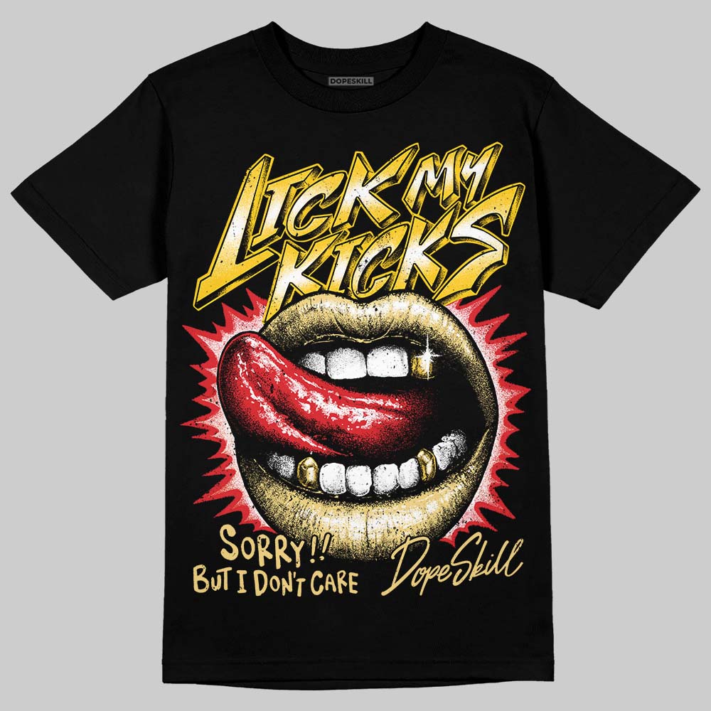 Quai 54 x Tour Yellow Black 1s DopeSkill T-Shirt Lick My Kicks Graphic