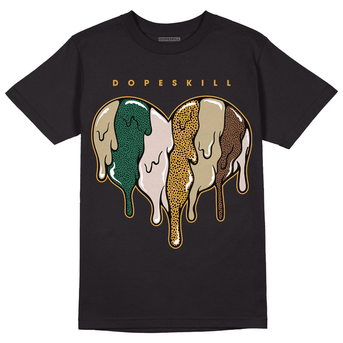 Safari Dunk Low DopeSkill T-Shirt Slime Drip Heart Graphic