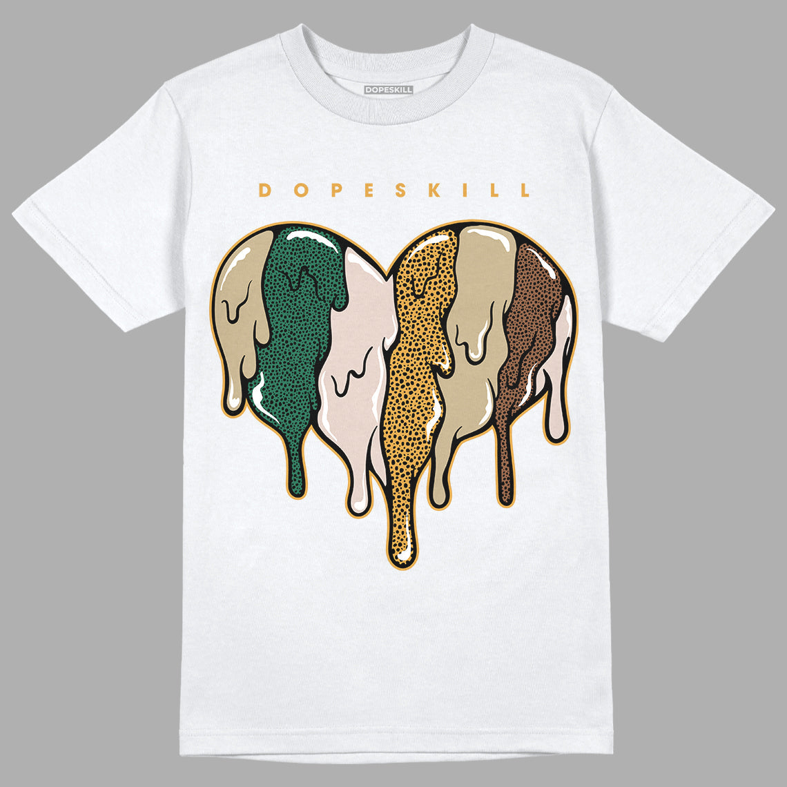 Safari Dunk Low DopeSkill T-Shirt Slime Drip Heart Graphic