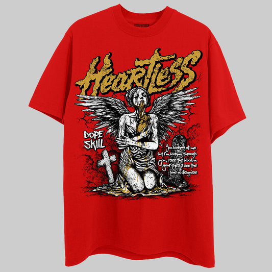 Red Collection DopeSkill Red T-shirt Heartless Graphic