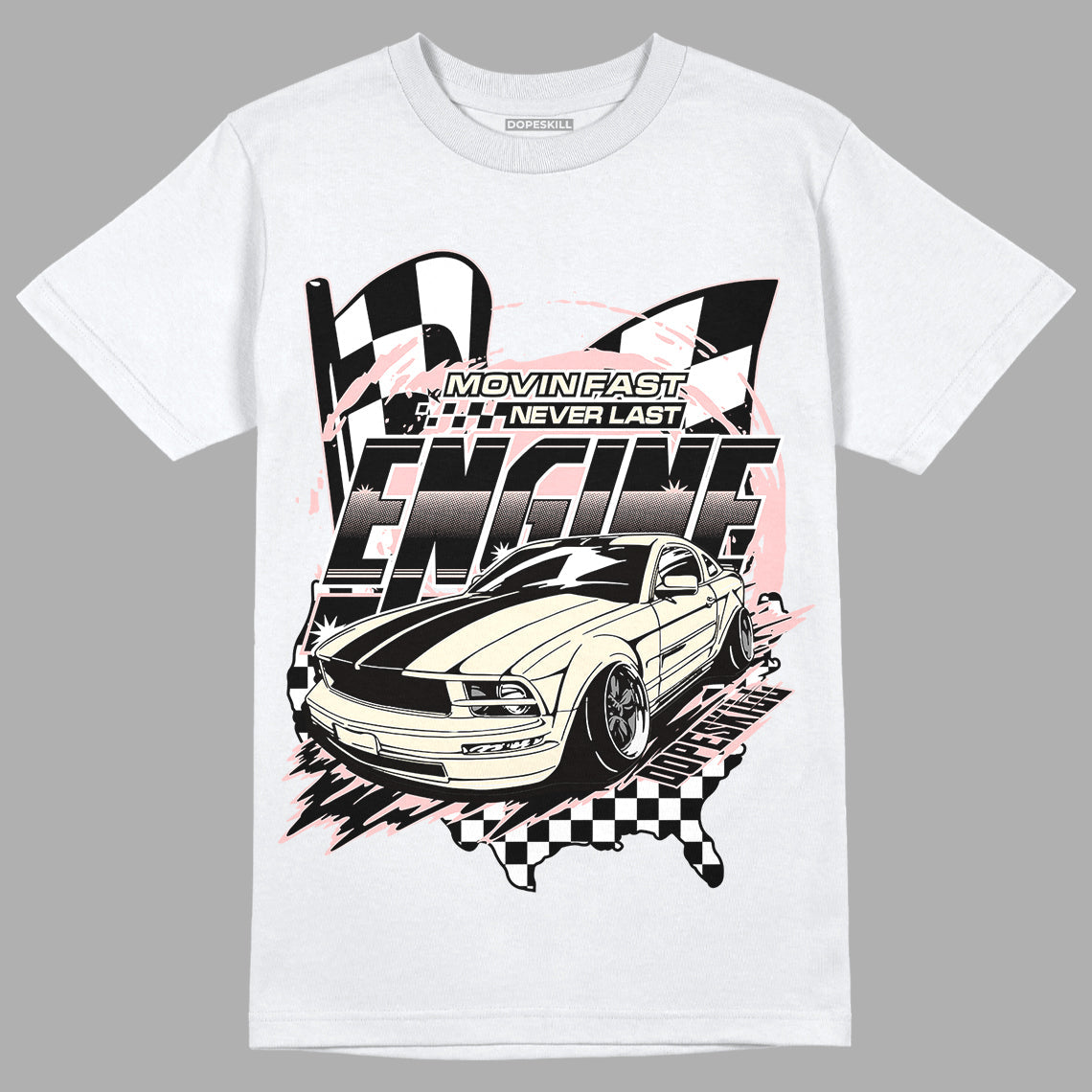 Washed Pink 1s Retro High OG DopeSkill T-Shirt ENGINE Tshirt Graphic