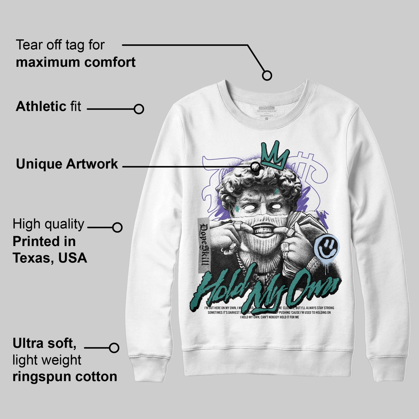 Grape 5s DopeSkill Sweatshirt In My Way Graphic