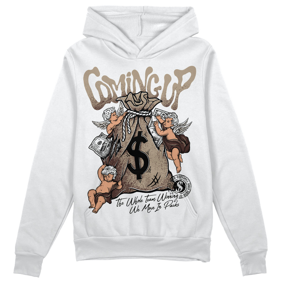 Latte 1s DopeSkill Hoodie Sweatshirt Money Bag Coming Up Graphic