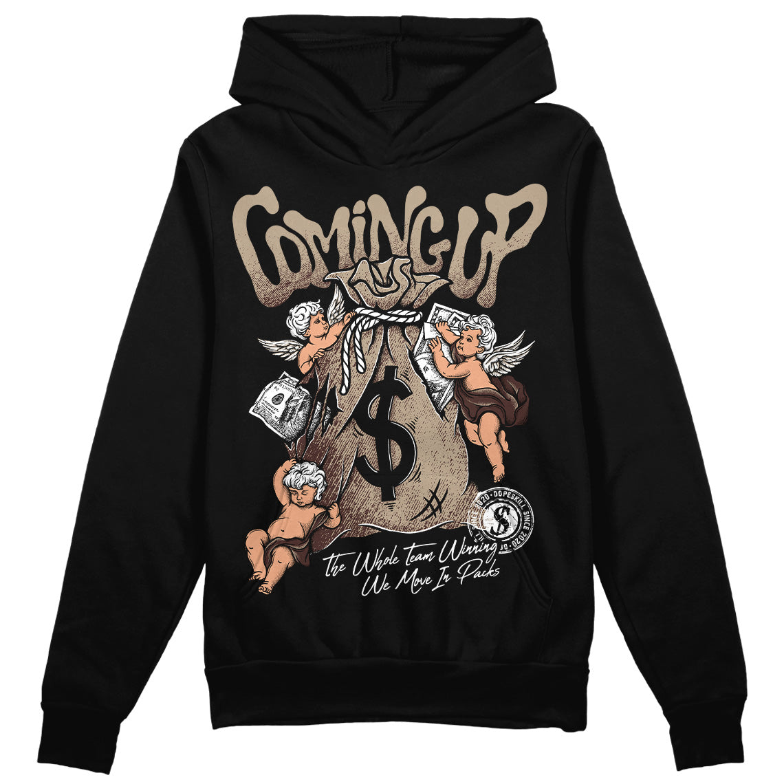 Latte 1s DopeSkill Hoodie Sweatshirt Money Bag Coming Up Graphic