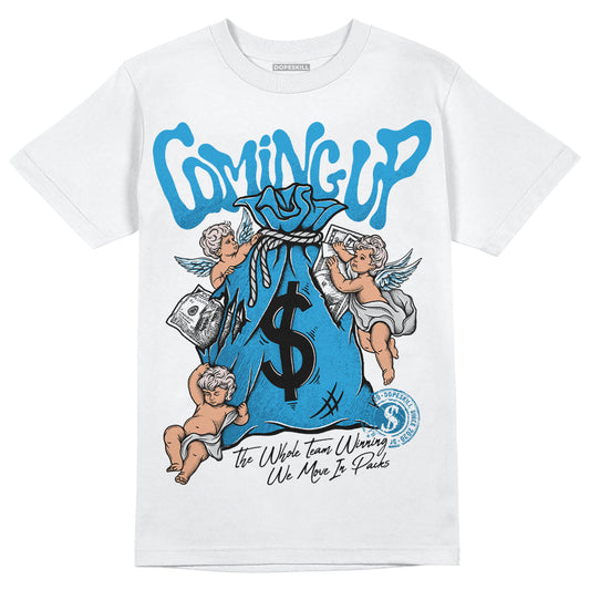Military Blue 4s DopeSkill T-Shirt Money Bag Coming Up Graphic