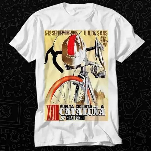 1943 Spain Tour of Catalonia Bicycle Race Poster T Shirt Best Seller Gift Unisex Top Adult Tee Music Movie Made in USA...