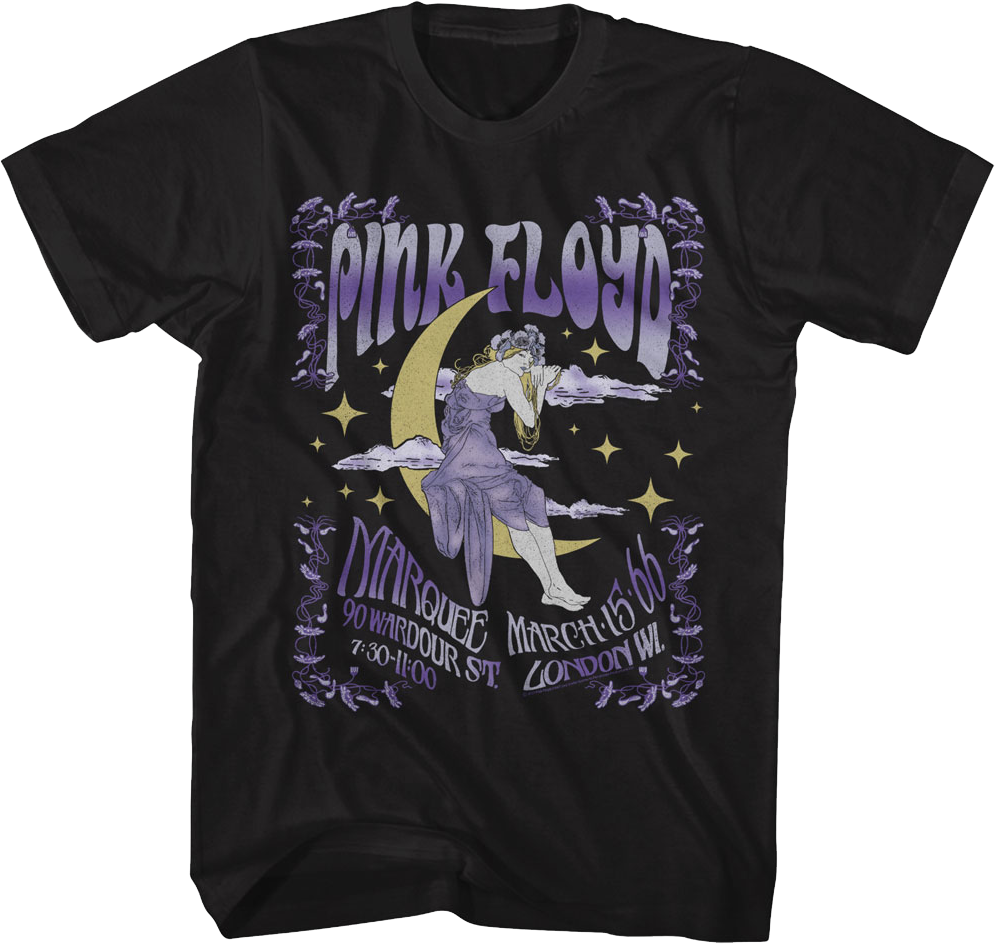 1966 Moon Poster Pink Floyd T-Shirt