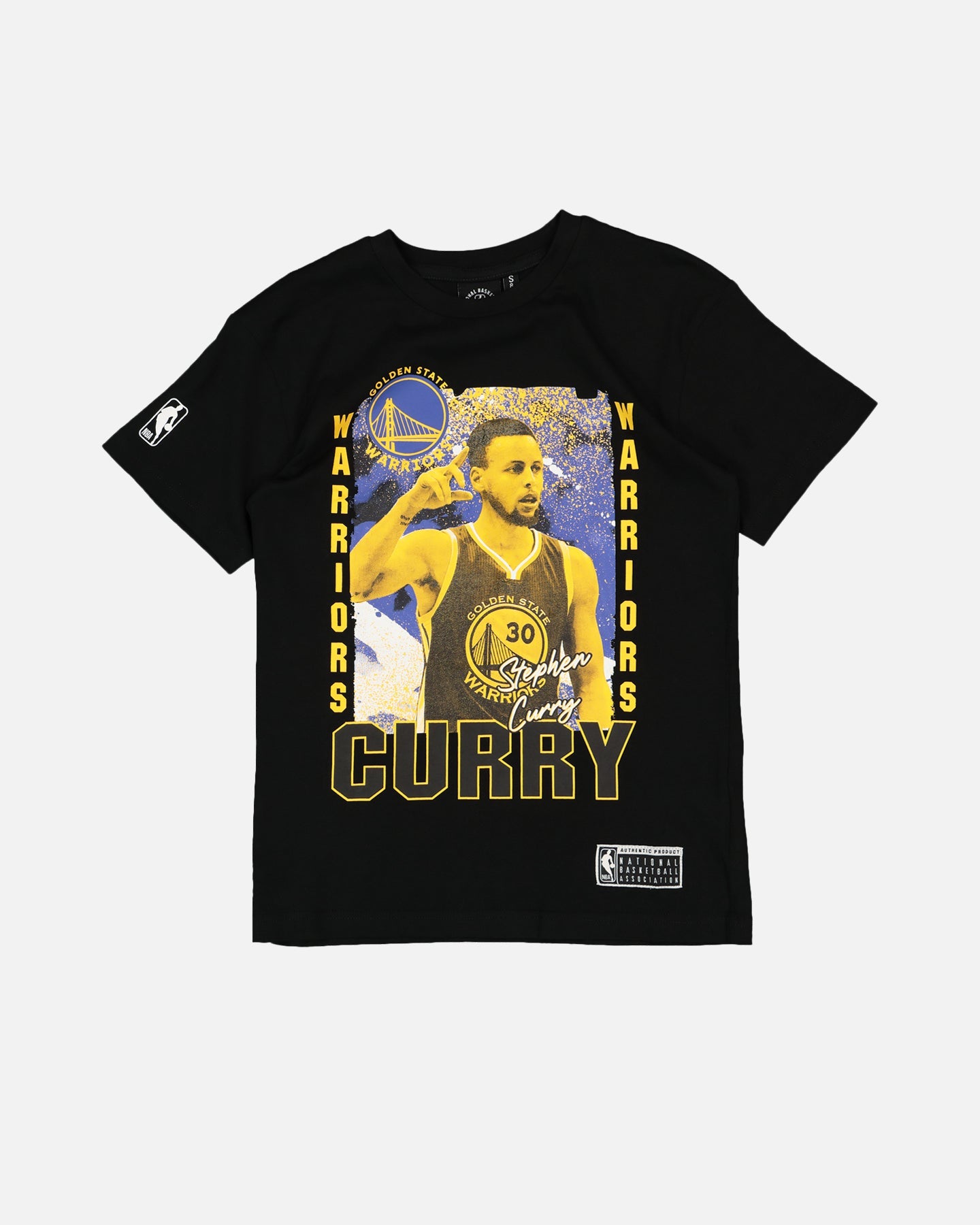 NBA Kids' Golden State Warriors Steph Curry Ashland Vintage T-Shirt Black