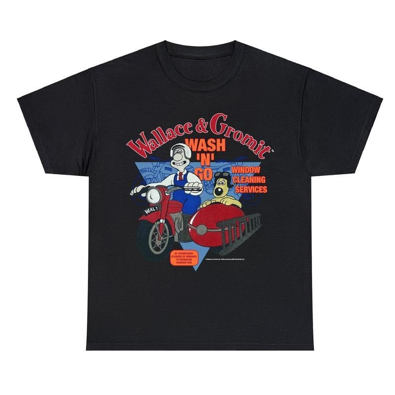 1989 Wallace and Gromit Wash Go Unisex T-Shirt, Vtg 80s Wallace and Gromit Graphic Tee Hoodie, Sweatshirt | HypeCrazeTee.com