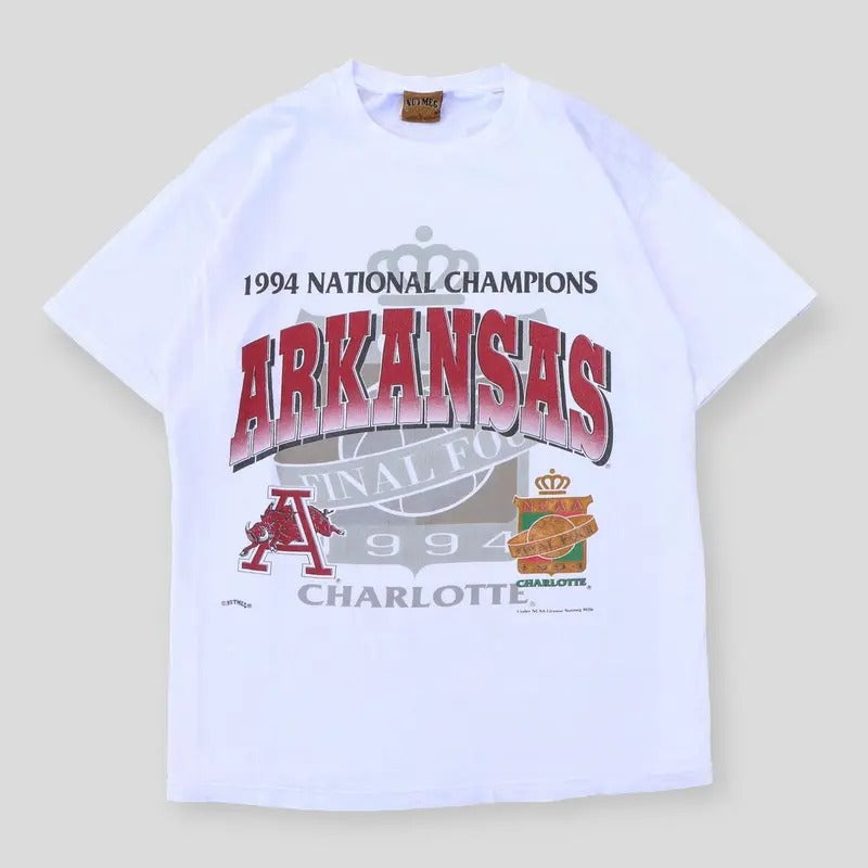 1994 National Champions Arkansas Tee Vintage T-Shirt Top Menswear Hoodie, Sweatshirt | HypeCrazeTee.com