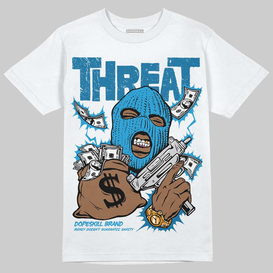 Military Blue 4s DopeSkill T-Shirt Under Threat Graphic