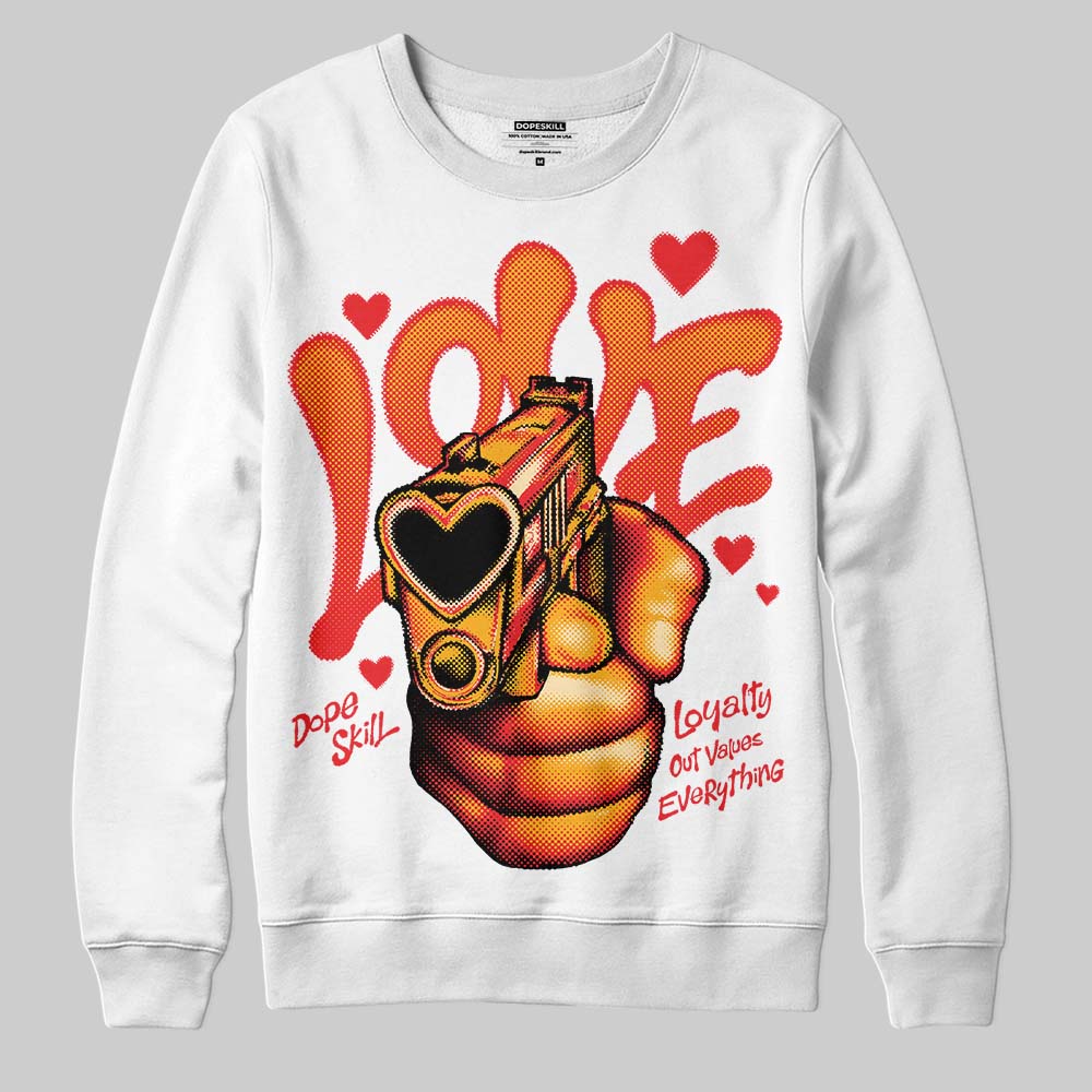 Red Collection DopeSkill Sweatshirt Love Shot Graphic