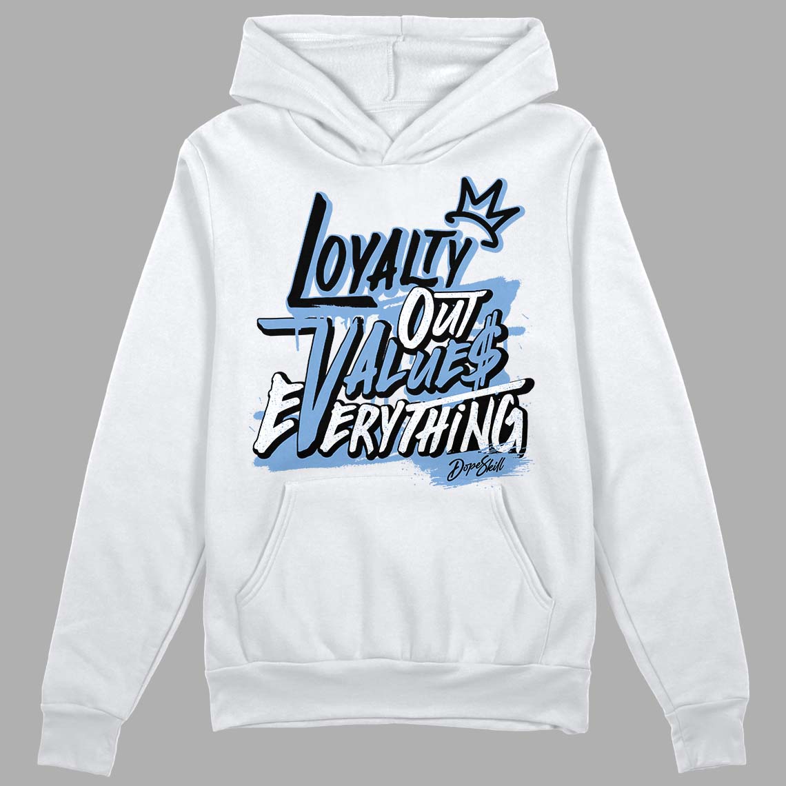 University Blue 5s DopeSkill Hoodie Sweatshirt LOVE Graphic