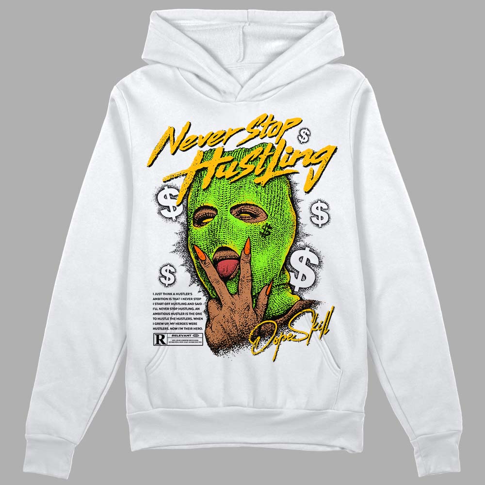 Neon Green Collection DopeSkill Hoodie Sweatshirt Never Stop Hustling Graphic