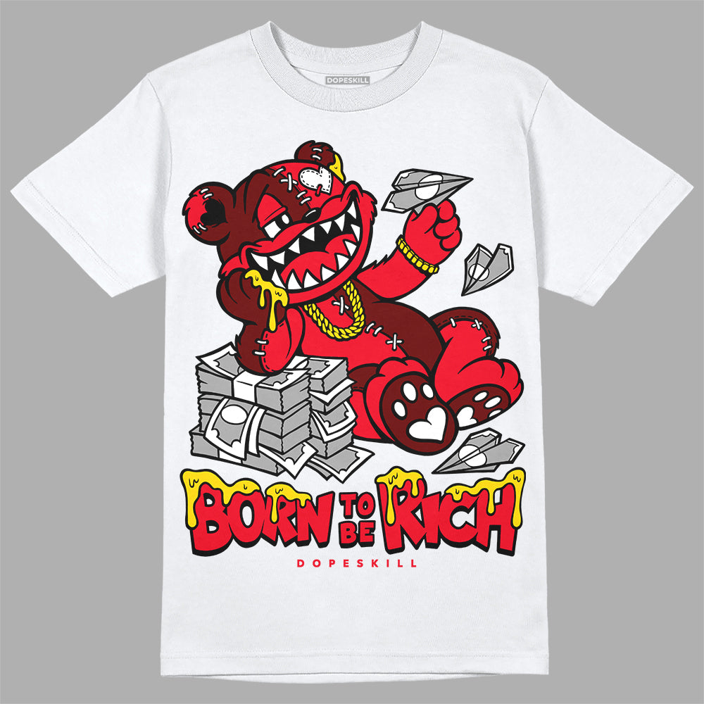 Red Thunder 4s DopeSkill T-shirt Born To Be Rich Graphic