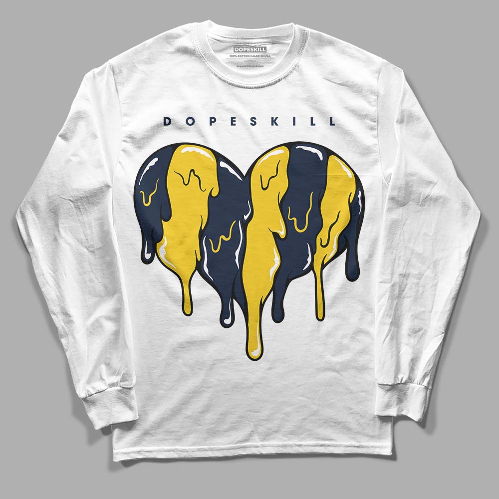 Michigan Dunks DopeSkill Long Sleeve T-Shirt Slime Drip Heart Graphic