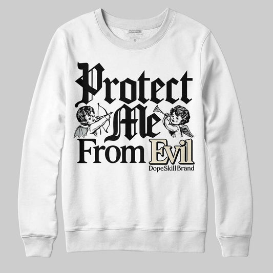 Reverse Metallic 5s DopeSkill Sweatshirt Protect Me From Evil Graphic