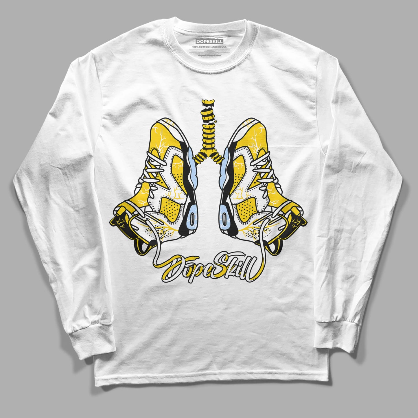 Yellow Ochre 6s DopeSkill Long Sleeve T-Shirt Breathe Graphic