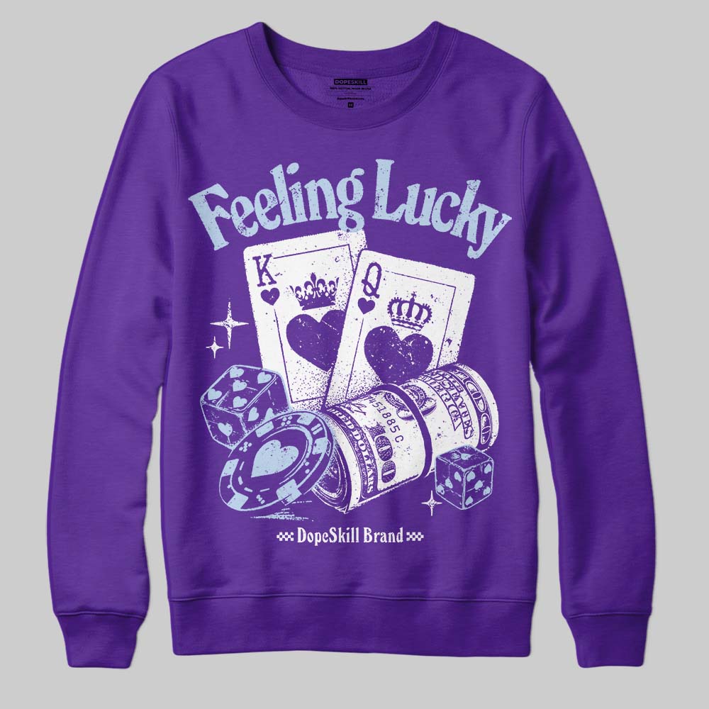 Grape 5s DopeSkill Sweatshirt Feeling Lucky Graphic