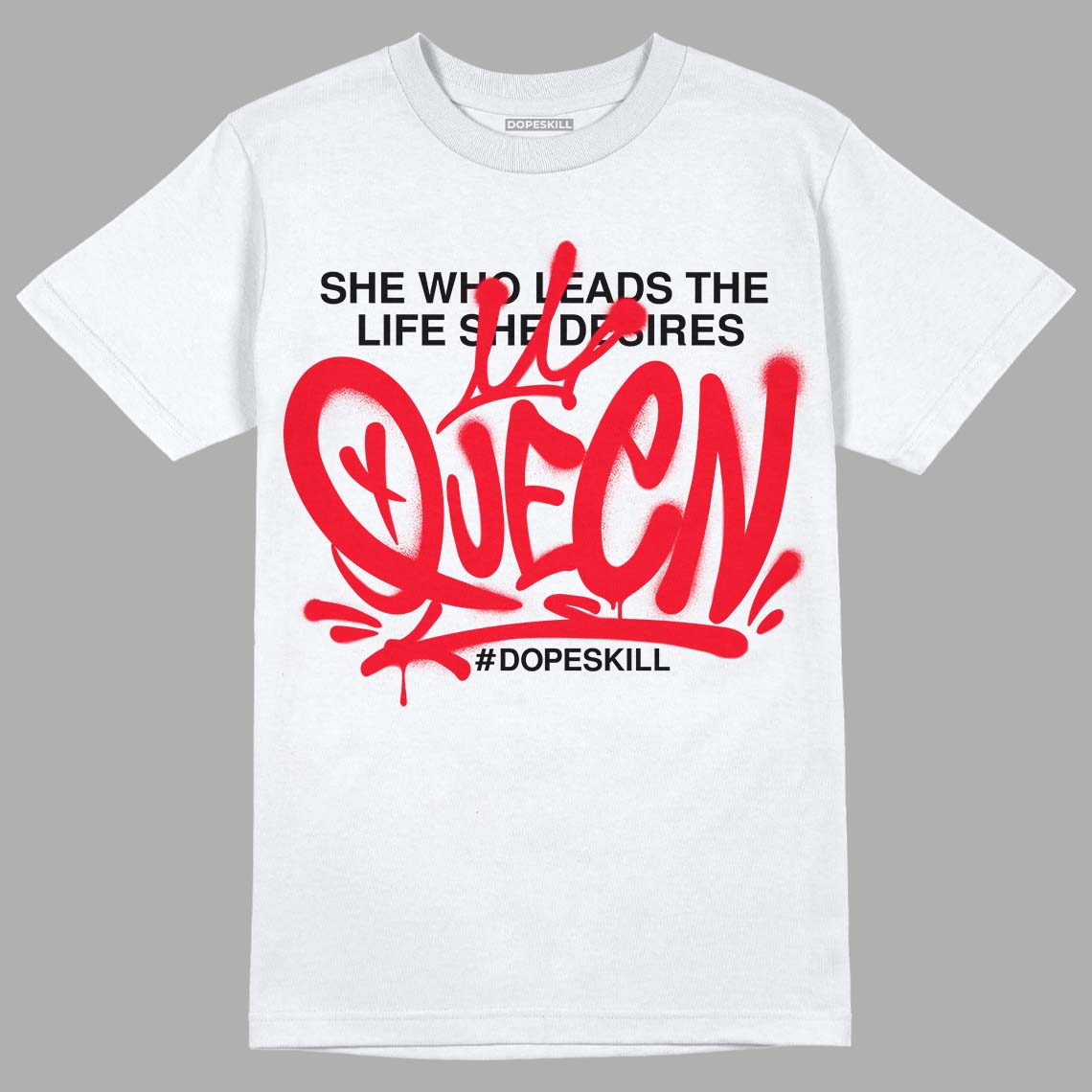 Red Thunder 4s DopeSkill T-shirt Queen Graphic