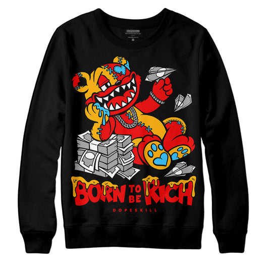 Red Collection DopeSkill Sweatshirt Born To Be Rich Graphic