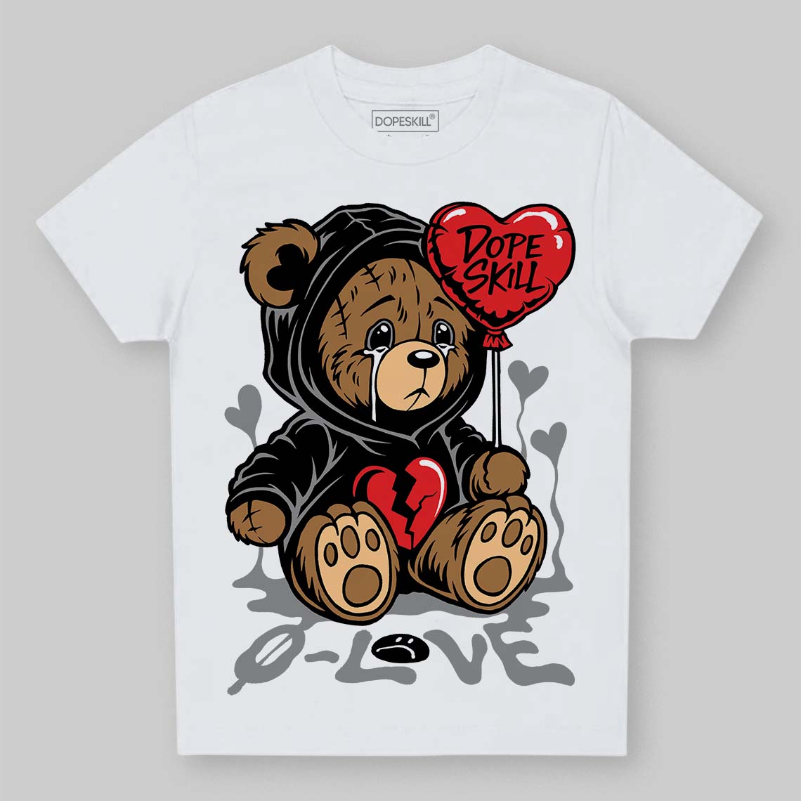 White Thunder 4s DopeSkill Toddler Kids T-shirt Broken Bear Graphic