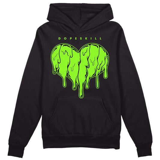 Neon Green Collection DopeSkill Hoodie Sweatshirt Slime Drip Heart Graphic