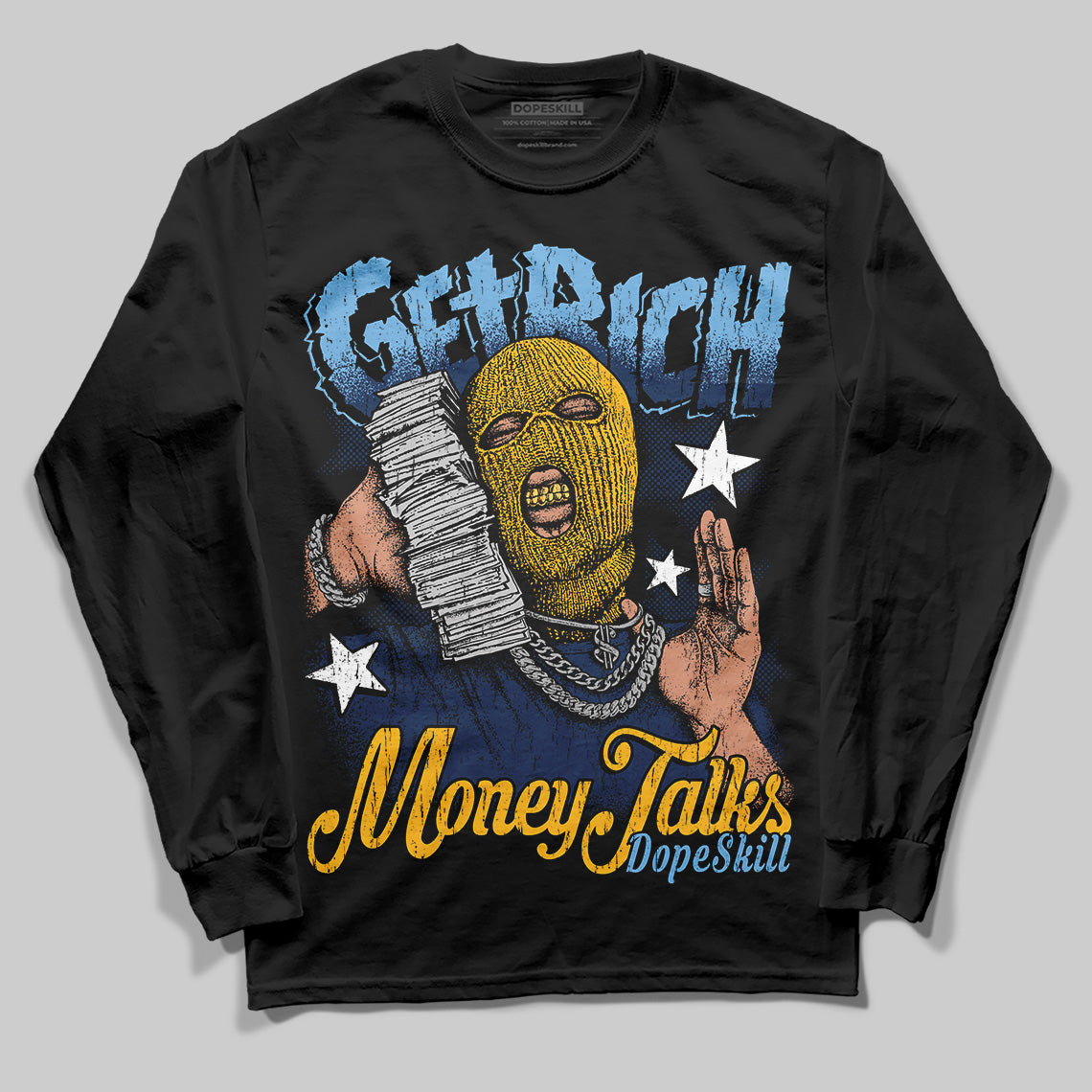 Retro Dunk From Above 4s DopeSkill Long Sleeve T-Shirt Get Rich Graphic