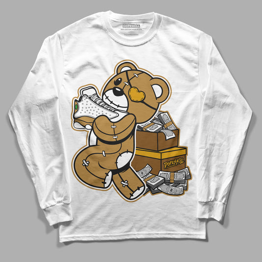 Wheat 13s DopeSkill Long Sleeve T-Shirt Bear Steals Sneaker Graphic