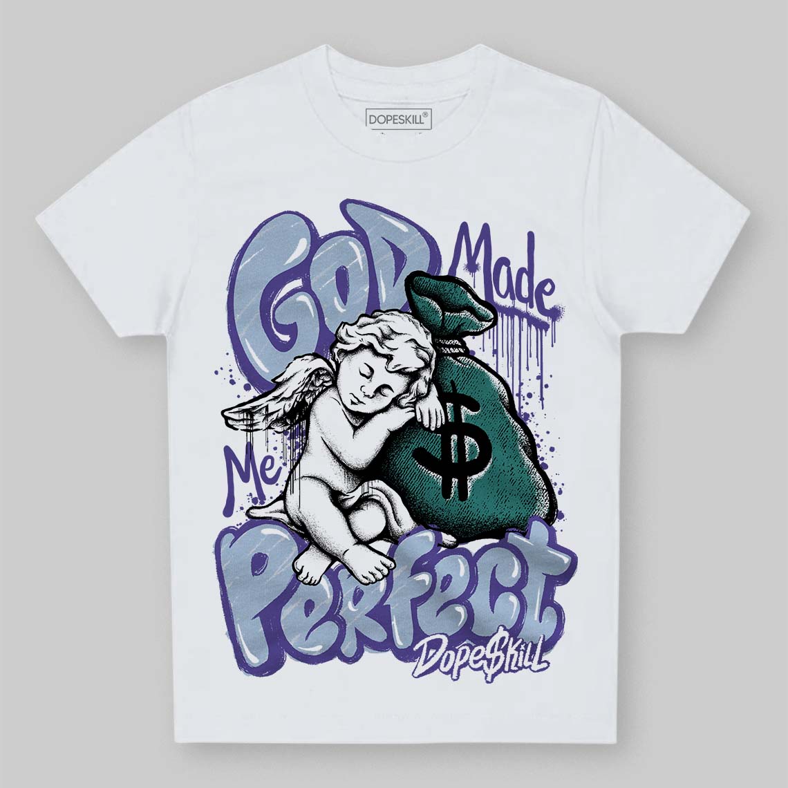 Grape 5s DopeSkill Toddler Kids T-shirt God Made Me Perfect Graphic