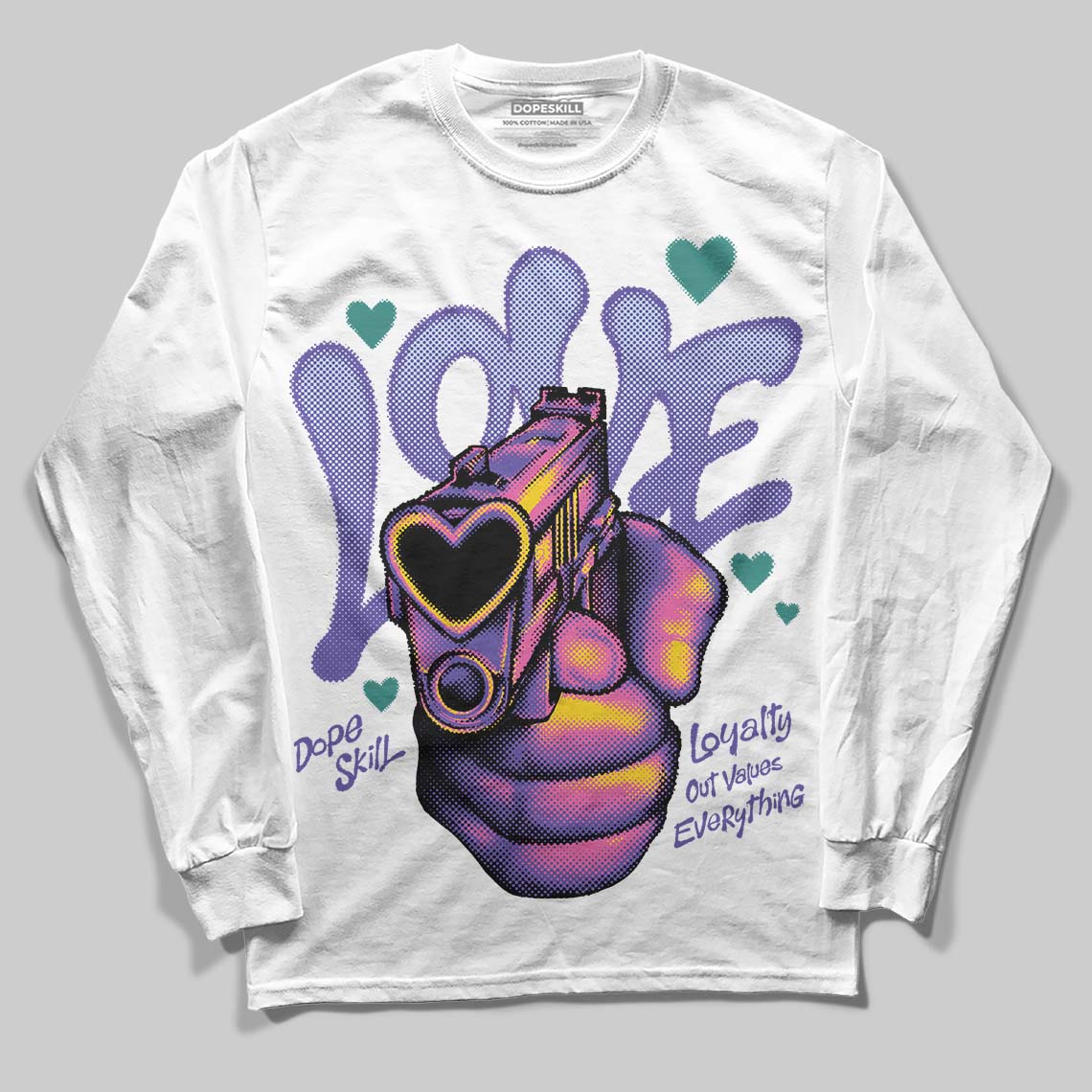 Grape 5s DopeSkill Long Sleeve T-Shirt Love Shot Graphic