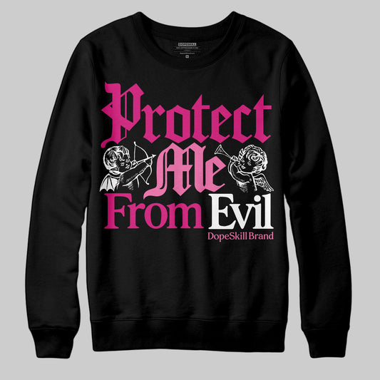 Rick RO Pink Leather Sneakers DopeSkill Sweatshirt Protect Me From Evil Graphic