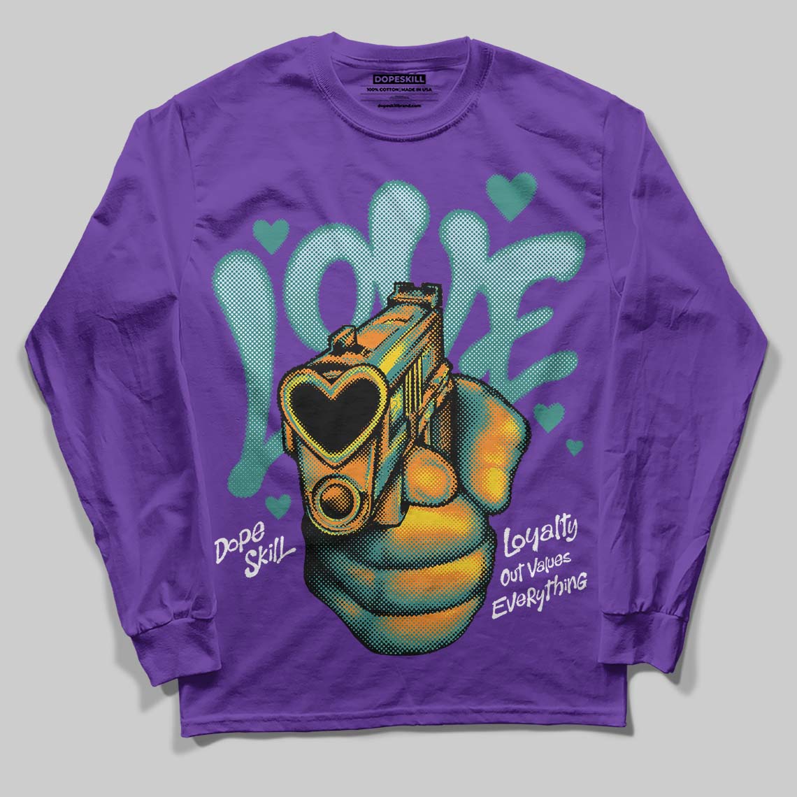 Grape 5s DopeSkill Long Sleeve T-Shirt Love Shot Graphic