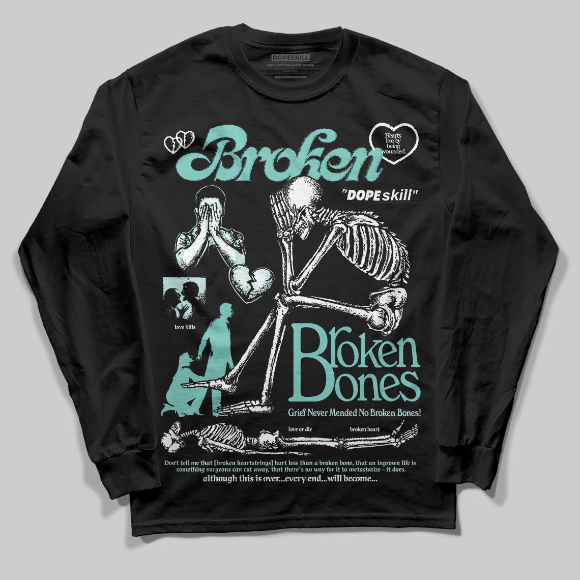 Igloo 11s DopeSkill Long Sleeve T-Shirt Broken Bones Graphic