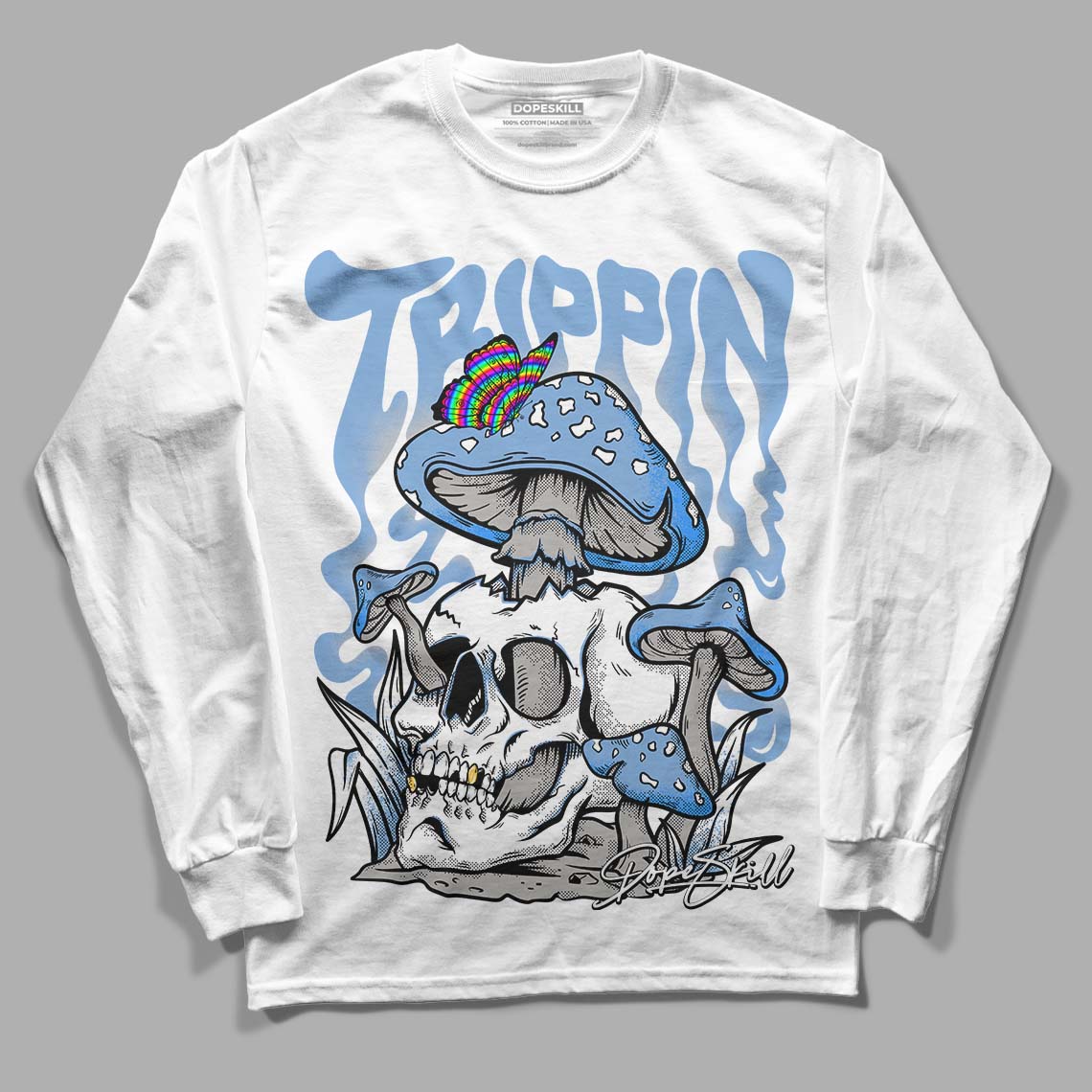 University Blue 5s DopeSkill Long Sleeve T-Shirt Trippin Graphic
