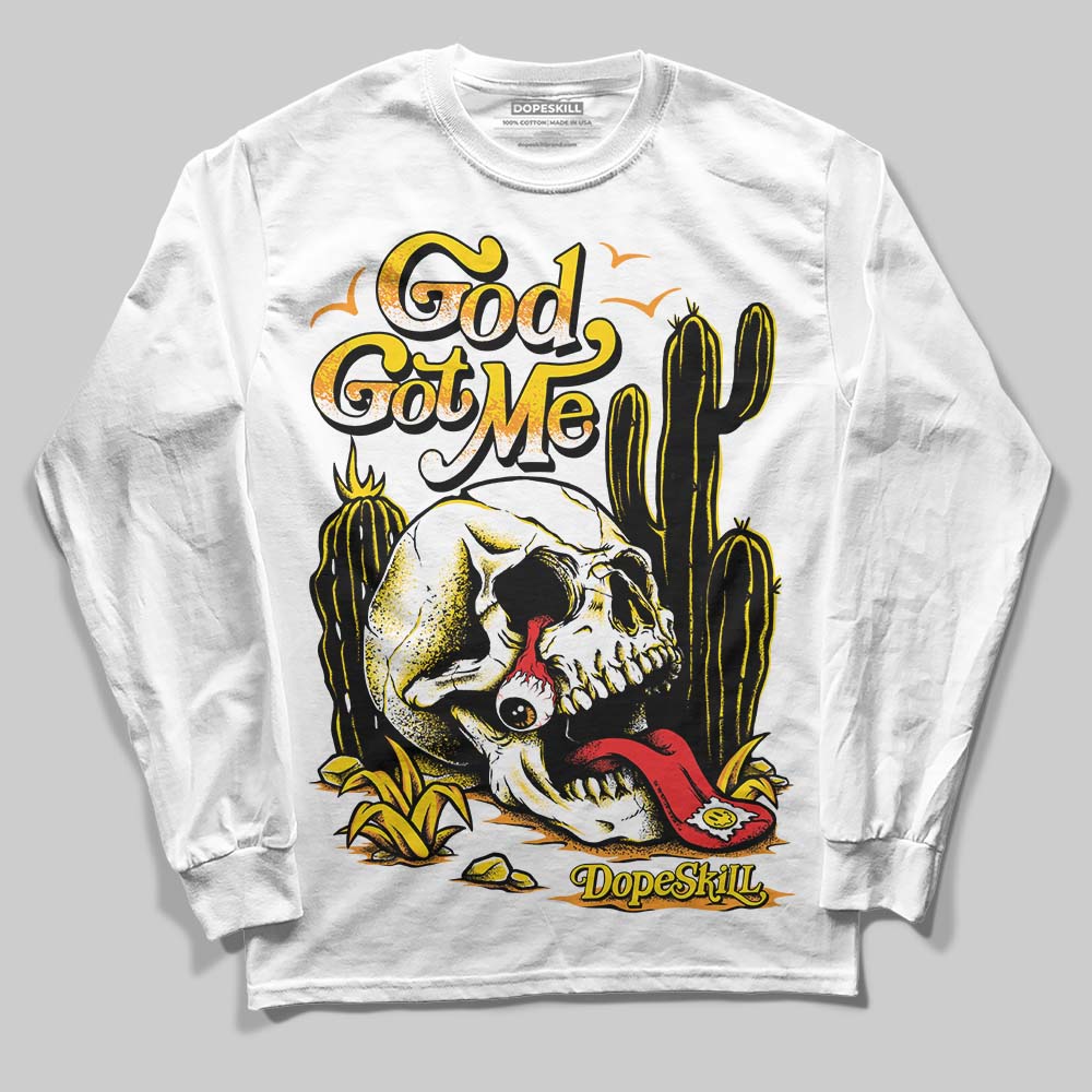 Yellow Ochre 6s DopeSkill Long Sleeve T-Shirt God Got Me Graphic