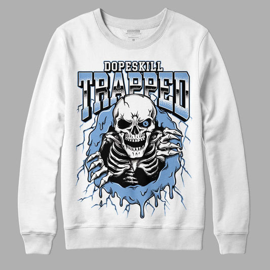 University Blue 5s DopeSkill Sweatshirt Trapped Halloween Graphic