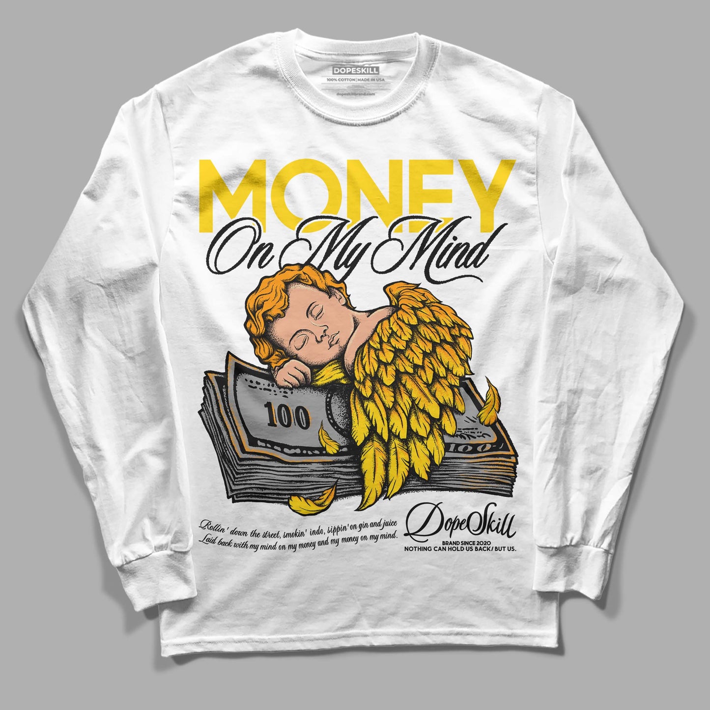 Yellow Ochre 6s DopeSkill Long Sleeve T-Shirt MOMM Graphic